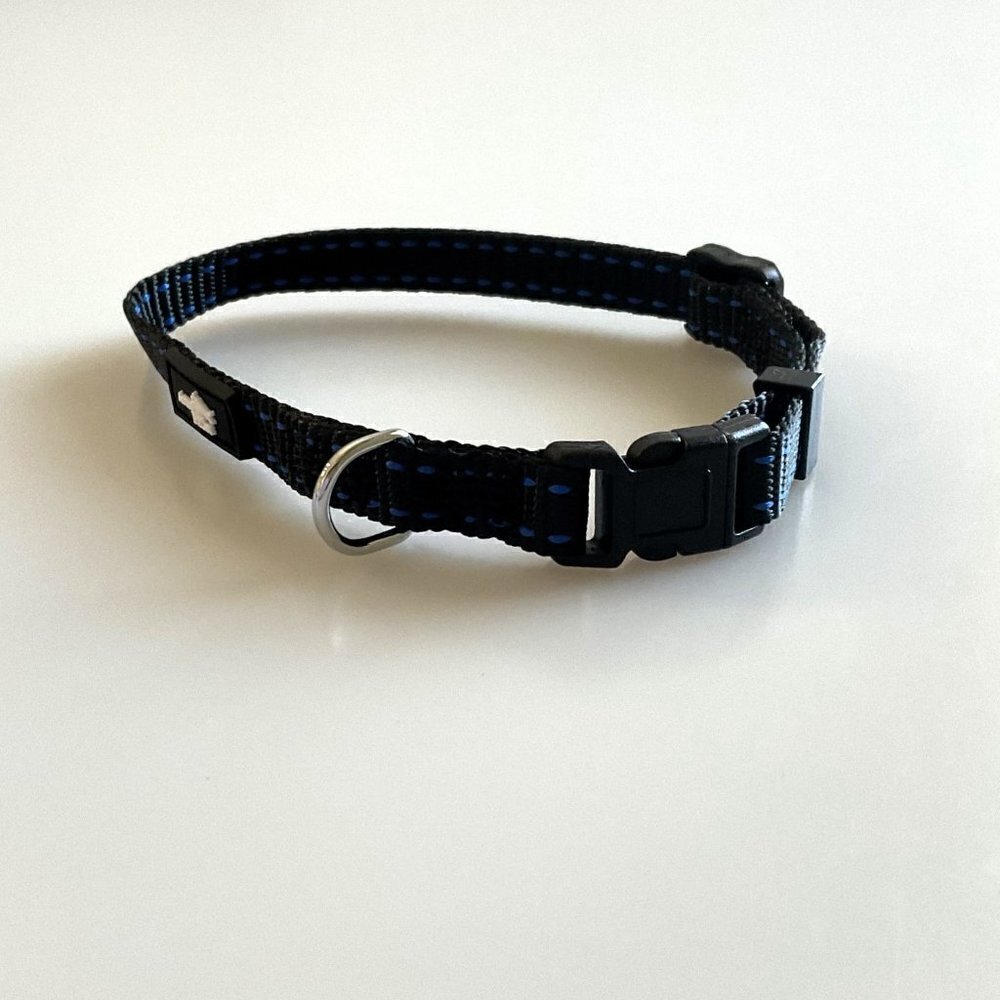 ADJUSTABLE QUICK RELEASE DOG COLLAR  BLUE BLACK - Picture 5 of 7
